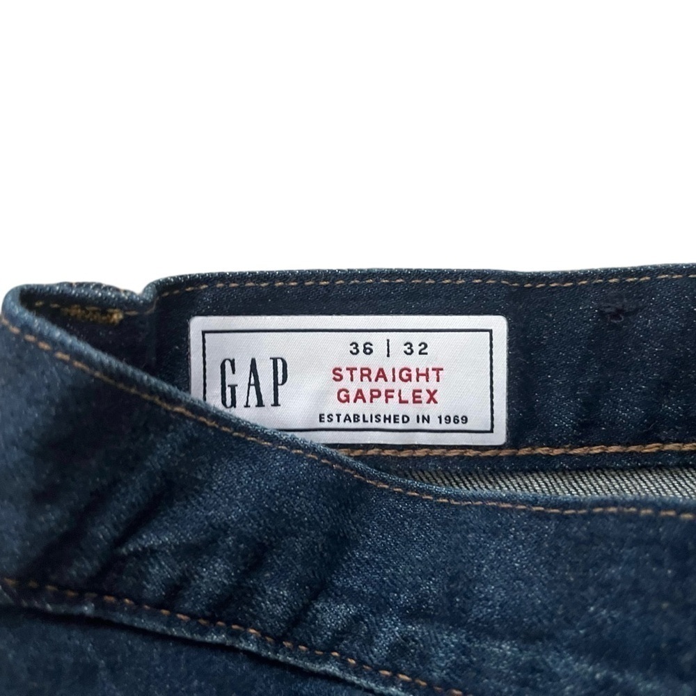 GAP MENS MEDIUM WASH STRAIGHT FIT GAPFLEX JEANS SZ 36x32 - Picture 3 of 7